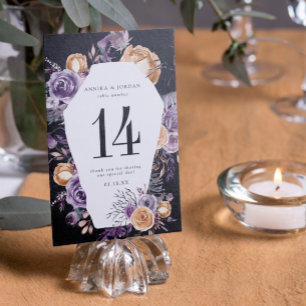 "Til Death Do us Part   Halloween Hochzeit Tischnummer