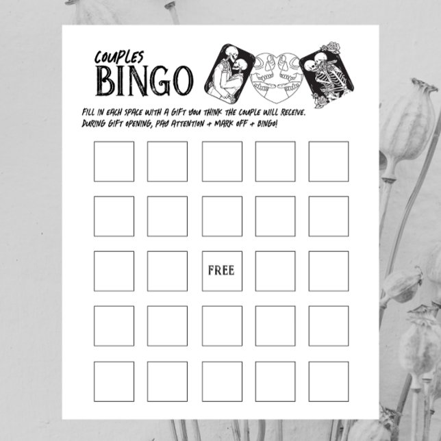 Til Death Do us Part | Paare Bingo Game | B+W (Von Creator hochgeladen)
