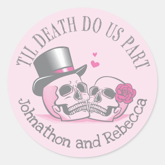 Til Death Do us Part Runder Aufkleber (Vorderseite)