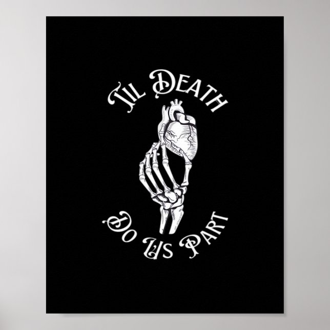 Til Death Do us Part Skeleton Hand hält Anatomie Poster (Vorne)