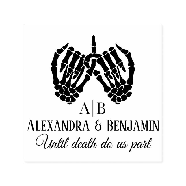 Til Death Do us Part Skeleton Hands Pinky Swear #N Permastempel (Design)