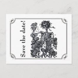 Til Death Do us Part Skelett Save the Date Ankündigungspostkarte
