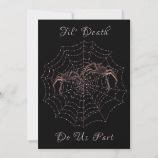 Til Death Do us Part Spiders Halloween Gothic Einladung