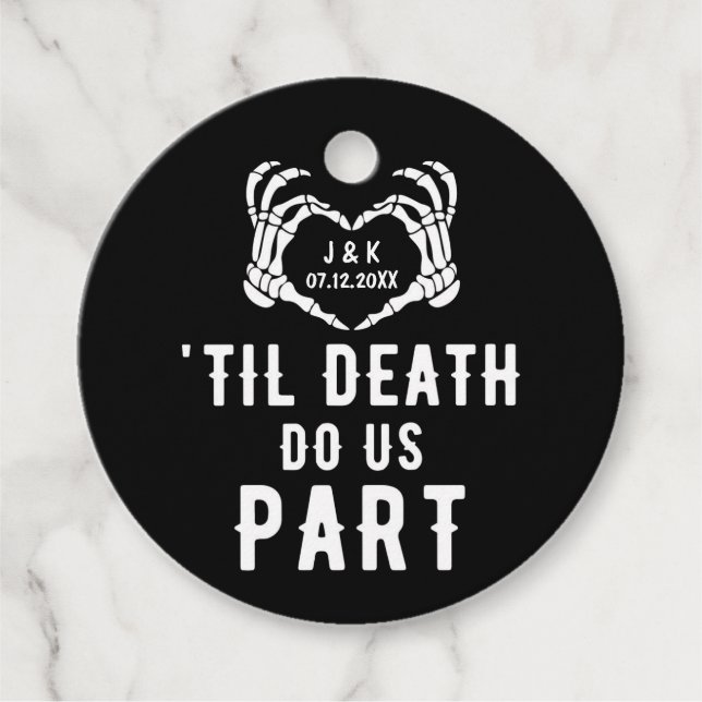 Til Death Do us Part Wedding Custom Vielen Dank Geschenkanhänger (Vorderseite)