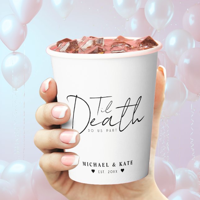 Til Death Do us Part White Wedding Pappbecher (Til Death Do Us Part White Wedding Paper Cups)