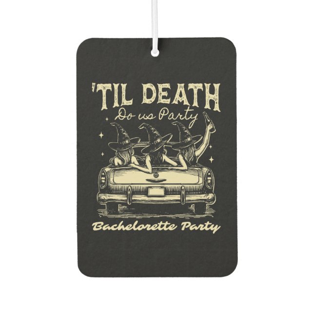 Til Death Do Us Party Halloween D Yellow Autolufterfrischer (Vorderseite)