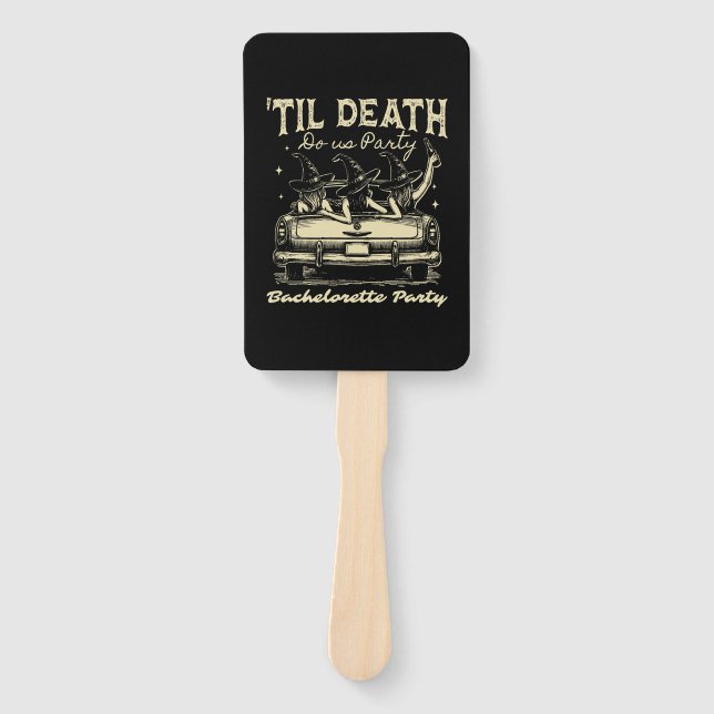 Til Death Do Us Party Halloween D Yellow Fächer (Vorderseite)