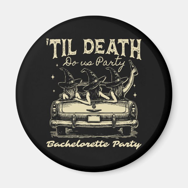 Til Death Do us Party Halloween D Yellow Magnet (Vorne)