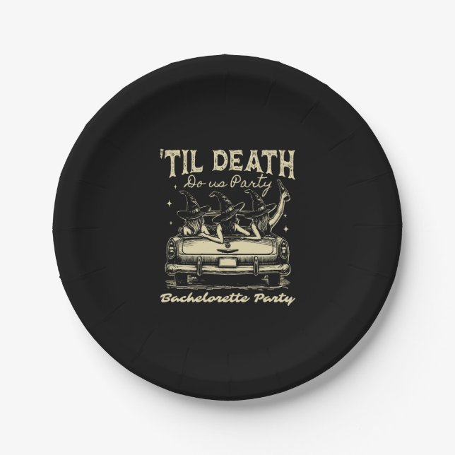 Til Death Do us Party Halloween D Yellow Pappteller (Vorderseite)