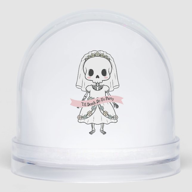 Til Death Do Us Party Halloween Schneekugeln (Vorderseite)