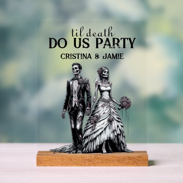 Til Death Do Us Party Wedding Symbole acrylique (Neutre)