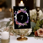 "Til Death Do us us Part Lila & Black Tischnummer<br><div class="desc">Diese wunderschöne Sammlung besticht durch einen Schädel und eine Schlange mit lila Blumenelementen.</div>