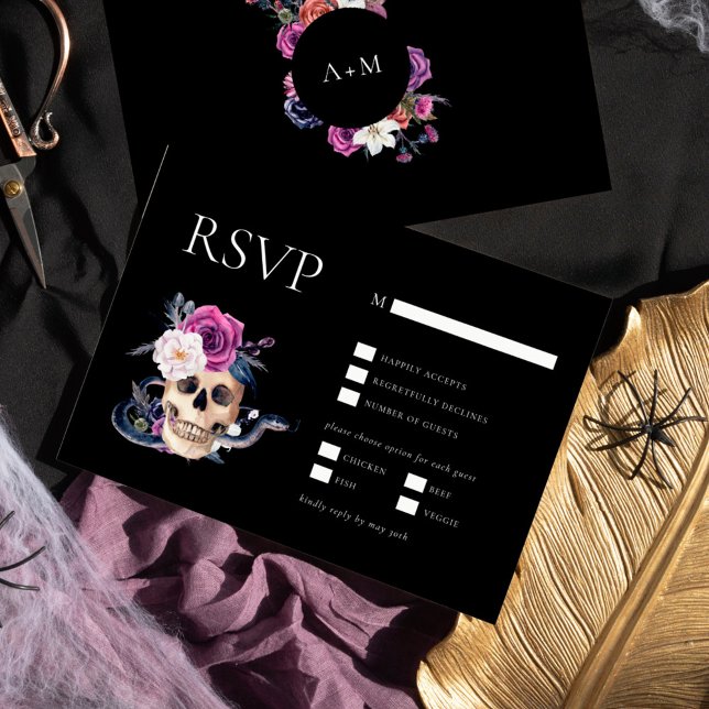 "Til Death Do us us Part Lila & Black UAWG Einladung (Von Creator hochgeladen)