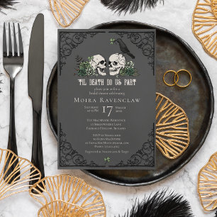 Til Death Do us us Part Mr. und Mrs Skulls Green R Einladung