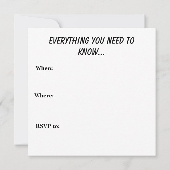 'Til Death Einladung (Rückseite)