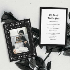 Til Death Gothic Foto Halloween Hochzeit Einladung