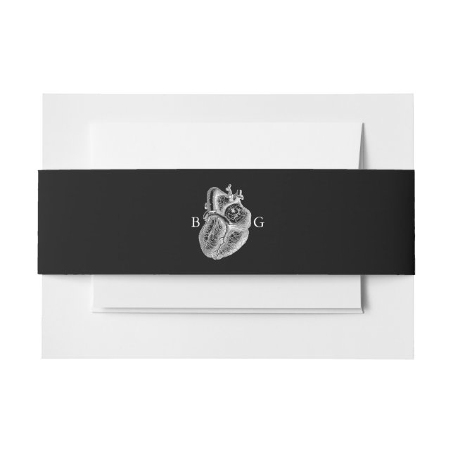 Til Death Gothic Heart Floral Skulls Wedding Einladungsbanderole (Vorderseite Beispiel)