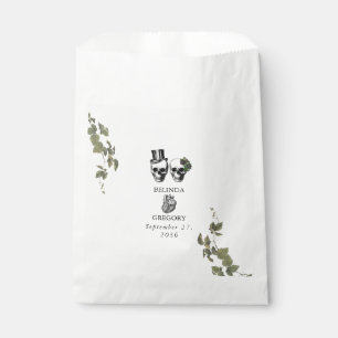 Til Death Gothic Heart Floral Skulls Wedding Geschenktütchen