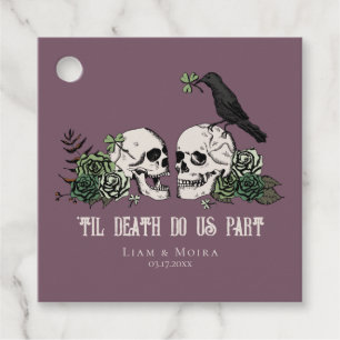 Til Death Gothic St Patricks Day Floral Skull Geschenkanhänger
