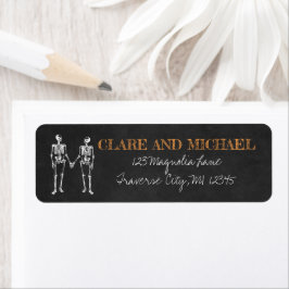 Til Death Halloween Skeleton Orange Black Wedding
