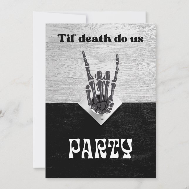Til Death Party Bridal Dusche Einladung (Vorderseite)
