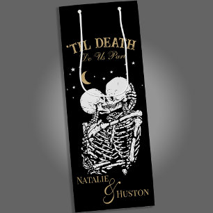 Til Death Skeleton Lovers Tarot Card Goth Wedding Geschenktüte Für Weinflaschen