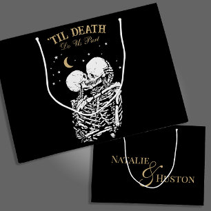 Til Death Skeleton Lovers Tarot Card Goth Wedding Große Geschenktüte