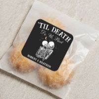Til Death Skeleton Lovers Tarot Card Goth Wedding