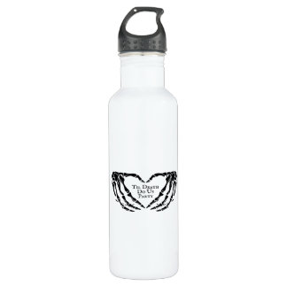 Til Death - Skeletton Herz Hände Edelstahlflasche