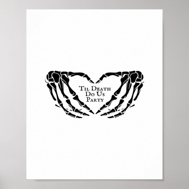 Til Death - Skeletton Herz Hände Poster (Vorne)