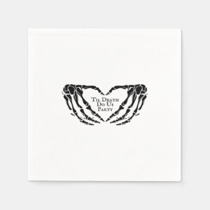Til Death - Skeletton Herz Hände Serviette