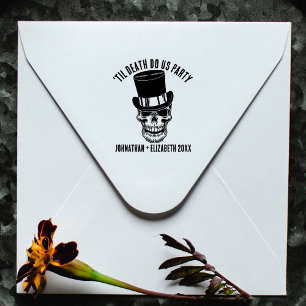 Til Death tu uns Party Custom Groom Goth Skull Permastempel