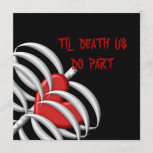 Til Death us do Part Goth Style Wedding Einladung