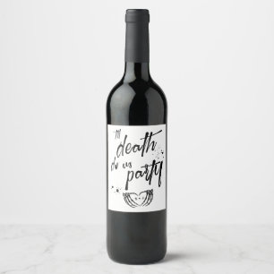 Til Tode tun wir Party Gastgeschenk Hochzeit Weinetikett