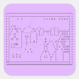 tilde.town ascii art sticker