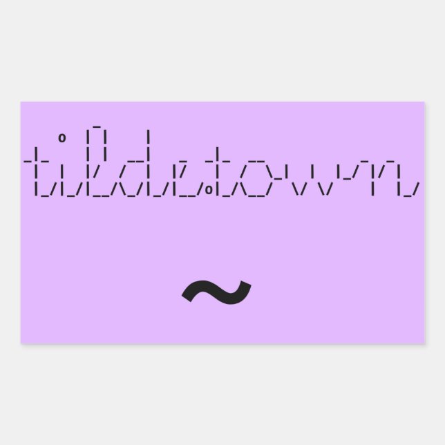 tilde.town ascii bannière autocollant (Devant)