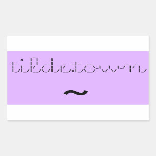 tilde.town ASCII Fahnenaufkleber Rechteckiger Aufkleber