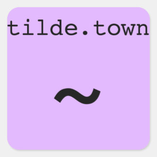 tilde.town petit autocollant carré