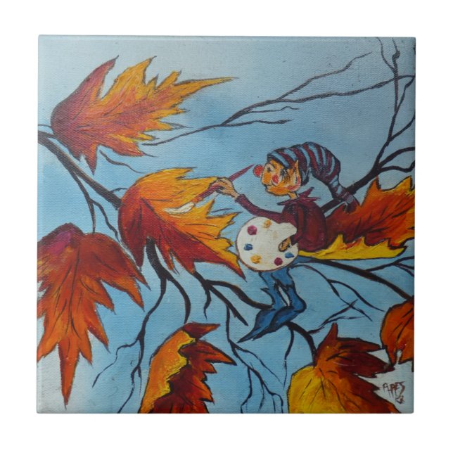Tile Ann Hayes Painting Pixie Painting Fliese (Vorderseite)