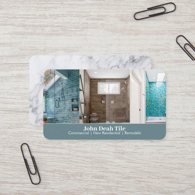 Tile Business Card Visitenkarte (Vorderseite/Rückseite Beispiel)