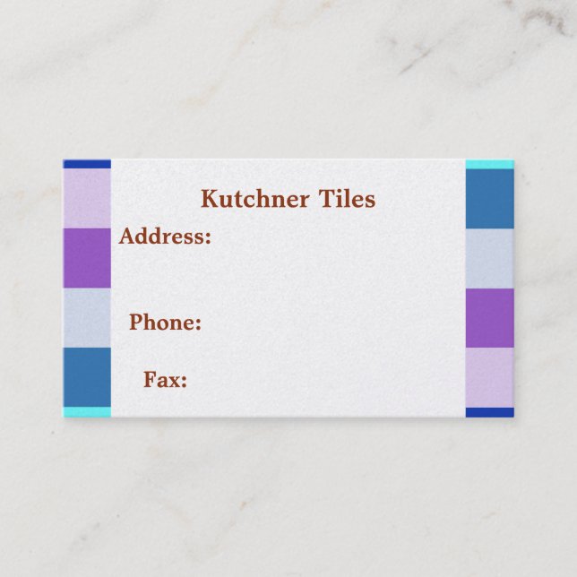 Tile Business Card Visitenkarte (Vorderseite)