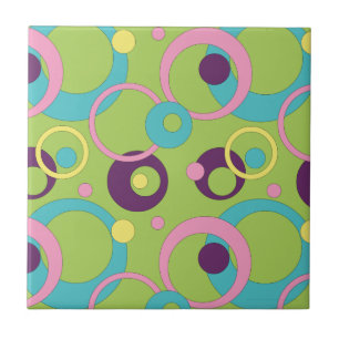 Tile der Funky Green Circles Fliese