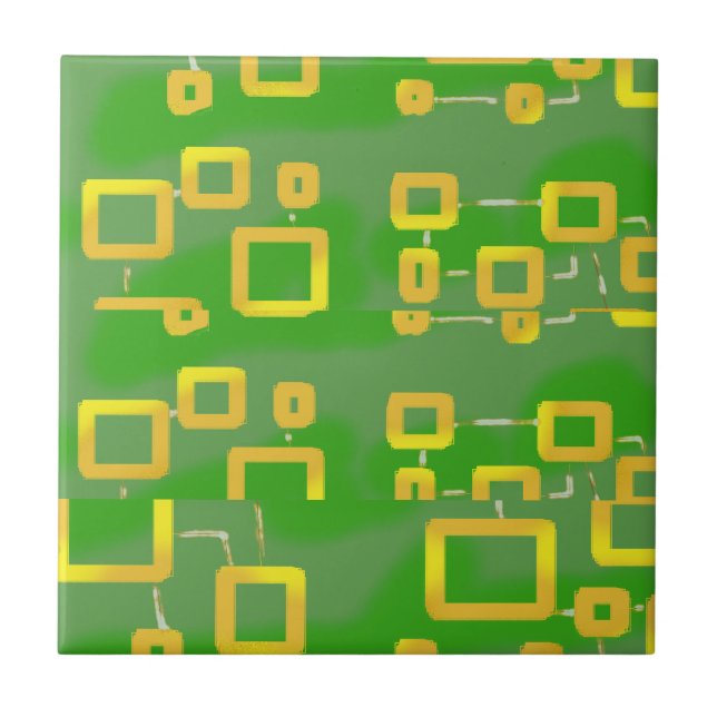 Tile der geometrischen Keramik Fliese (Vorderseite)