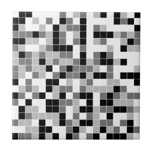 Tile der geometrischen Muster der monochromen Kera Fliese