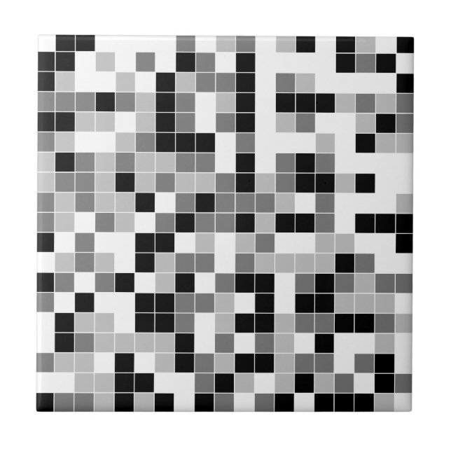Tile der geometrischen Muster der monochromen Kera Fliese (Vorderseite)