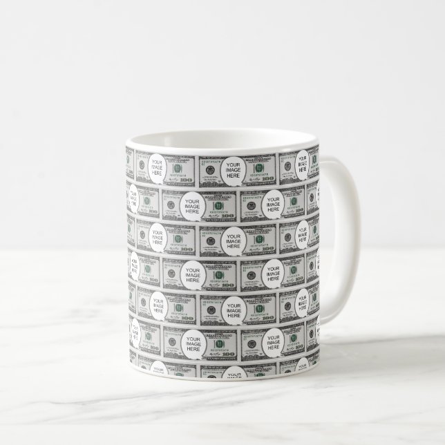 Tile Design With Your Image On 100 Dollar Images  Kaffeetasse (VorderseiteRechts)