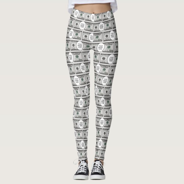 Tile Design With Your Image On 100 Dollar Images  Leggings (Vorderseite)