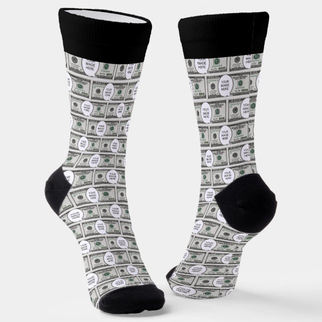 Tile Design With Your Image On 100 Dollar Images  Socken (Gewinkelt)