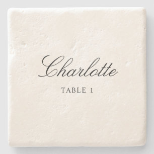Tile Escort Card Einzigartig Elegante Hochzeitssti Steinuntersetzer