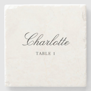 Tile Escort Card Einzigartig Elegante Hochzeitssti Steinuntersetzer